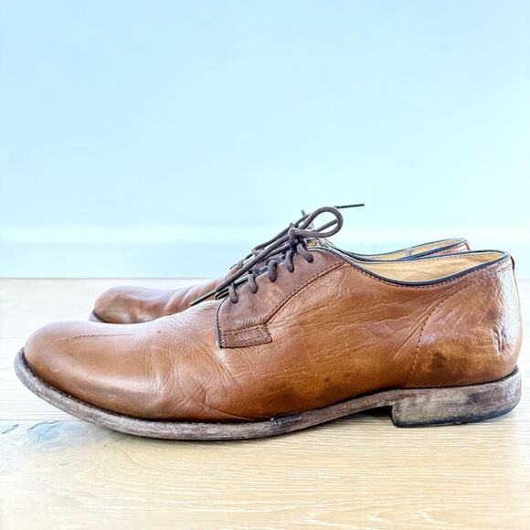 FRYE 84570 Leather Oxford Cognac Tan Dress Shoes Men\'s 13 D Academia Preppy